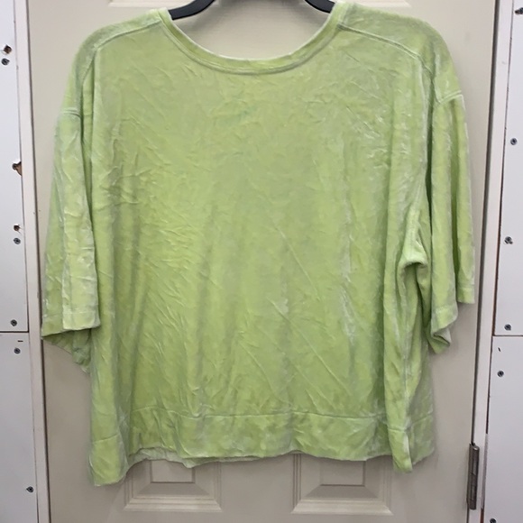 We The Free [FreePeople] Valerie lime velvet top - Picture 5 of 6